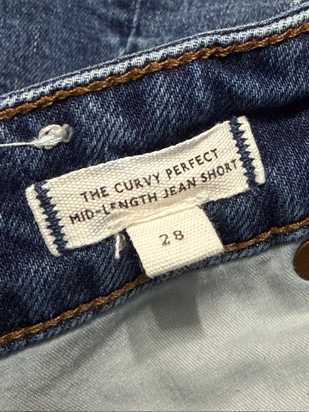 Madewell The Curvy Perfect Mid-Length Jean Short Women's 28 High Rise Casual - Picture 4 of 5